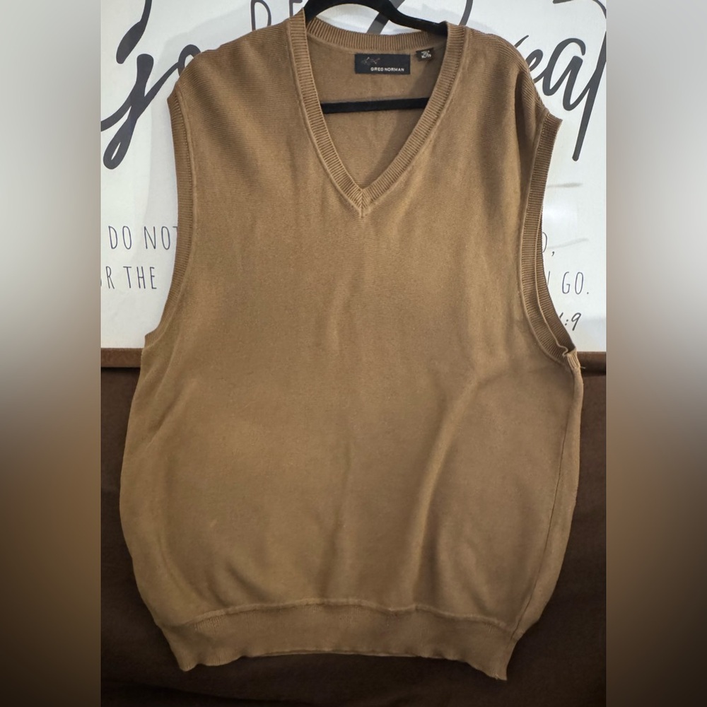 Greg Norman Collection Brown Knit Vest